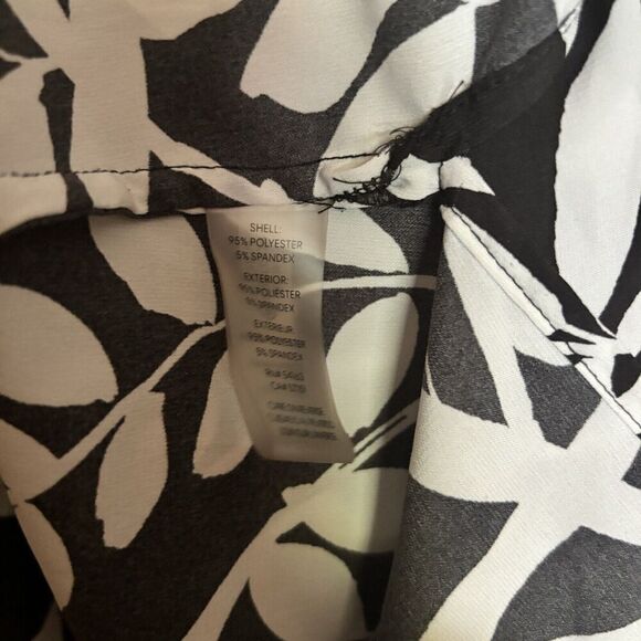 Calvin Klein Top Womens 2X Multicolor Floral Print Split Neck Stretch Blouse - Picture 8 of 9